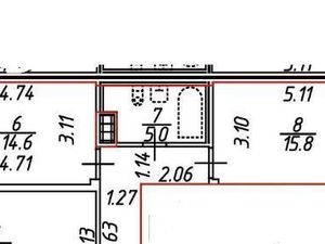 3-к кв. Санкт-Петербург ул. Среднерогатская, 11 (83.6 м²)