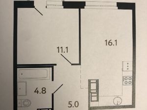 1-к кв. Санкт-Петербург ул. Тосина, 5 (39.2 м²)