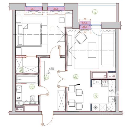 Сдается 2х-комнатная квартира на улица Серпуховский Вал, 21к2, метро Площадь Гагарина, г. Москва
