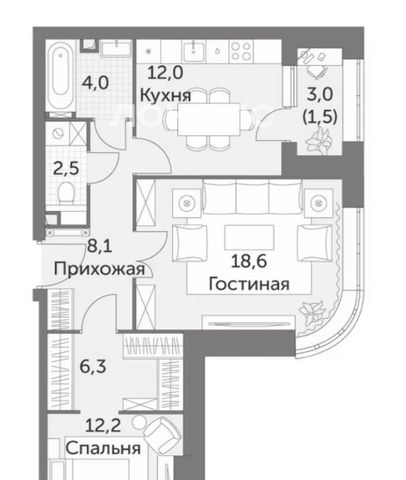 Снять двухкомнатную квартиру на улица Вильгельма Пика, 1, метро ВДНХ, г. Москва