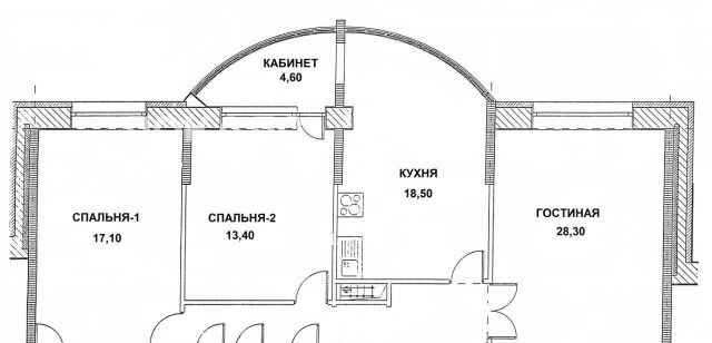 Сдам 3-к квартиру на Карамышевская набережная, 62К1, метро Хорошёво, г. Москва