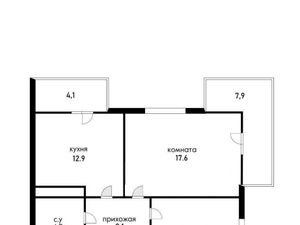 2-к кв. Краснодарский край, Краснодар ул. Конгрессная, 43 (66.6 м²)