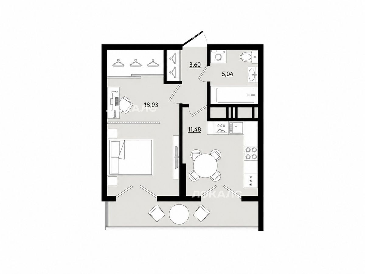 Снять 1-комнатную квартиру на г Санкт-Петербург, б-р Головнина, д 3 к 1, метро Приморская, г. Санкт-Петербург