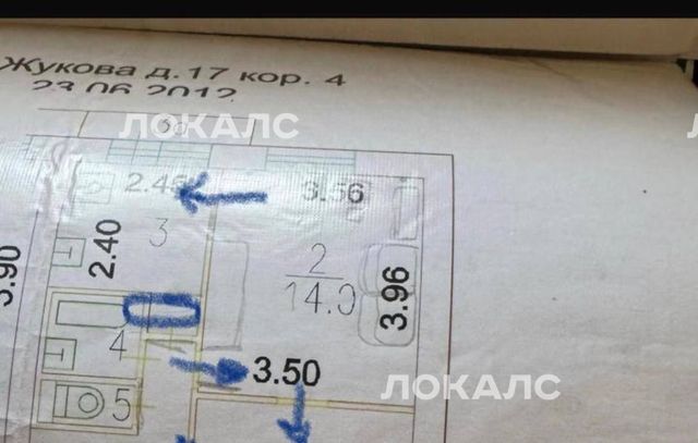 Сдаю двухкомнатную квартиру на проспект Маршала Жукова, 17К4, г. Москва