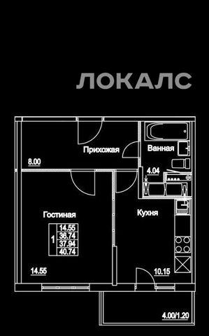 Снять 1-к квартиру на Муравская улица, 38к2, метро Митино, г. Москва