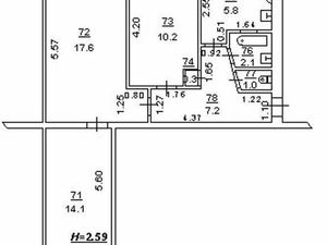 3-комнатная квартира: Ростов-на-Дону, проспект Шолохова, 292 (58.3 м²)