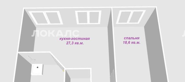 Сдается двухкомнатная квартира на Хорошевское шоссе, 12к1, метро Беговая, г. Москва