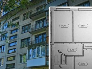 3-к кв. Санкт-Петербург ул. Петра Смородина, 8 (59.6 м²)