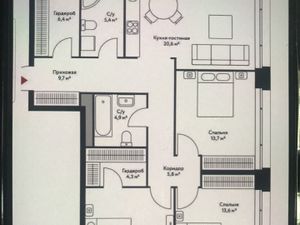 4-к кв. Москва ул. Корабельная, 1 (98.6 м²)