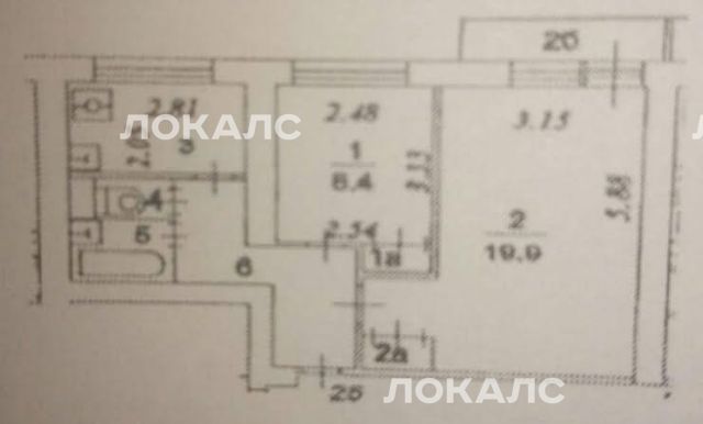 Снять двухкомнатную квартиру на г Москва, ул Гродненская, д 4 к 2, кв 25, метро Кунцевская, г. Москва