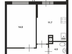 1-комнатная квартира: Санкт-Петербург, проспект Маршала Блюхера, 7к3 (36.7 м²)
