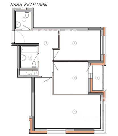 Аренда трехкомнатной квартиры на Каширский проезд, 25к1, метро Варшавская, г. Москва