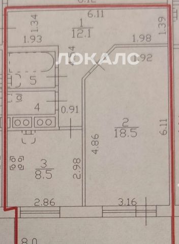 Сдаю 1-комнатную квартиру на проспект Народного ополчения, 10, метро Ленинский проспект, г. Санкт-Петербург