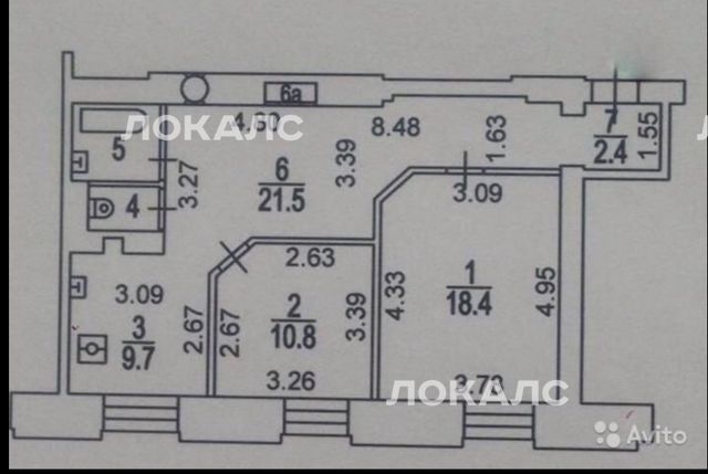 Сдаю 2к квартиру на г Москва, пр-кт Мира, д 103, метро ВДНХ, г. Москва