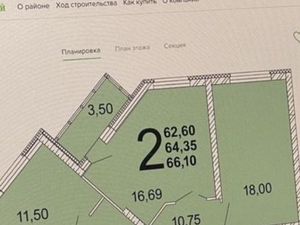 2-к кв. Свердловская область, Екатеринбург просп. Академика Сахарова, 27 (66.0 м²)