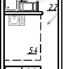 Студия Санкт-Петербург ул. Пейзажная, 4к3 (20.6 м²)