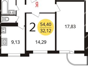 2-комнатная квартира: Москва, Лукинская улица, 6 (56 м²)