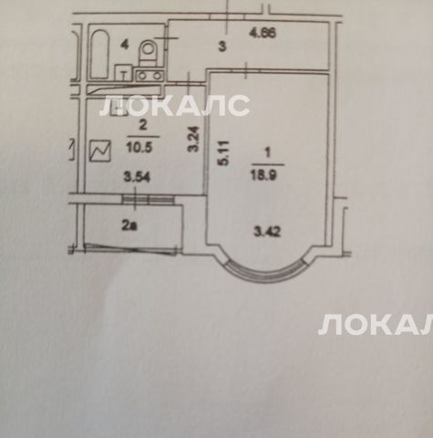 Сдаю 1к квартиру на Кастанаевская улица, 43К4, метро Пионерская, г. Москва