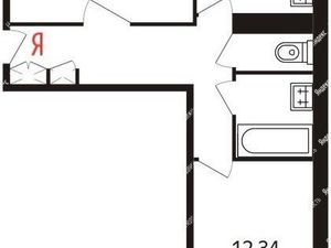 2-комнатная квартира: Москва, Химкинский бульвар, 7к1 (52 м²)