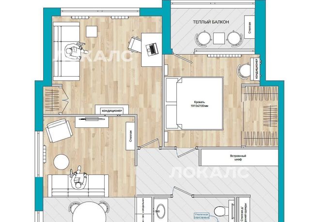 Аренда 3-к квартиры на Новодмитровская улица, 2к5, метро Дмитровская, г. Москва