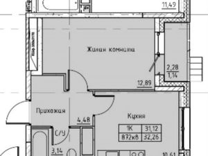 1-к кв. Москва Муравская ул., 46к1 (32.0 м²)