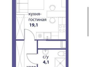 Квартира-студия: Москва, Шелепихинская набережная, 34к5 (28.5 м²)