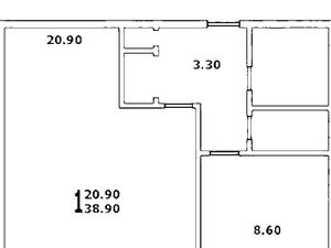 1-к кв. Москва ул. Академика Челомея, 8К1 (38.0 м²)