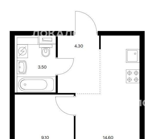 Сдается 1к квартира на Алтуфьевское шоссе, 55к5, метро Бибирево, г. Москва