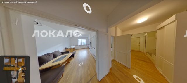 Снять 4-комнатную квартиру на г Москва, Кутузовский пр-кт, д 4/2, метро Выставочная, г. Москва