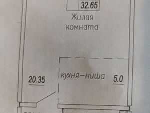 Квартира-студия: Новосибирск, улица Татьяны Снежиной, 31/4 (32.65 м²)