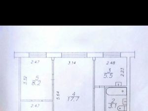 2-к кв. Красноярский край, Красноярск ул. Анатолия Гладкова, 17 (45.4 м²)