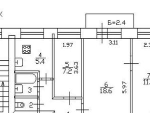 3-к кв. Санкт-Петербург ул. Громова, 12 (55.4 м²)