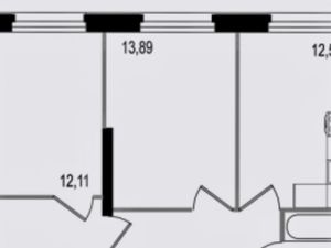 2-к кв. Москва 1-й Пехотный пер., 2 (59.6 м²)