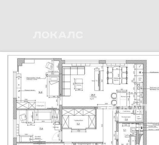Аренда четырехкомнатной квартиры на Новочеремушкинская улица, 17, метро Крымская, г. Москва