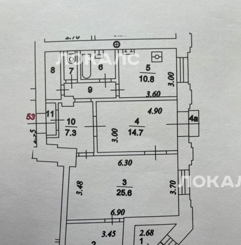 Сдается 3-комнатная квартира на переулок Брюсов, 8-10С1, метро Пушкинская, г. Москва