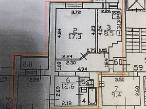 2-к кв. Санкт-Петербург ул. Рашетова, 6 (60.0 м²)