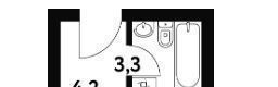 Студия Москва Фестивальная ул., 15к6 (24.0 м²)