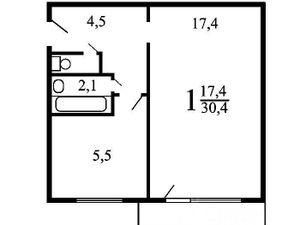 1-к кв. Москва Саратовская ул., 5К1 (32.0 м²)