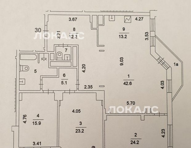 Снять 4-комнатную квартиру на улица Коштоянца, 20К3, метро Юго-Западная, г. Москва