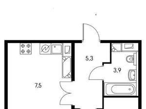 1-к кв. Москва ул. Римского-Корсакова, 11к4 (46.0 м²)