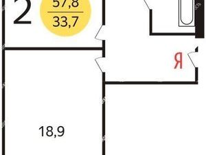 2-комнатная квартира: Москва, улица 800-летия Москвы, 30 (57 м²)