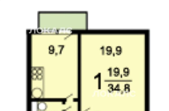 Сдам однокомнатную квартиру на Большая Академическая улица, 23А, метро Коптево, г. Москва