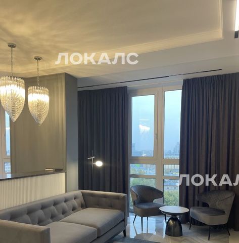 Сдам 3к квартиру на Хорошевское шоссе, 25Ак3, метро Беговая, г. Москва