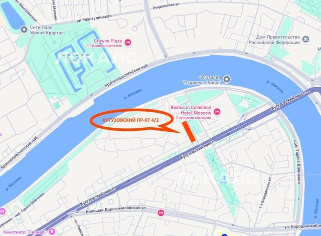 Сдам 3-комнатную квартиру на г Москва, Кутузовский пр-кт, д 4/2, метро Кутузовская, г. Москва