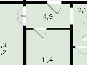 2-к кв. Москва 2-й Митинский пер., 5 (50.3 м²)