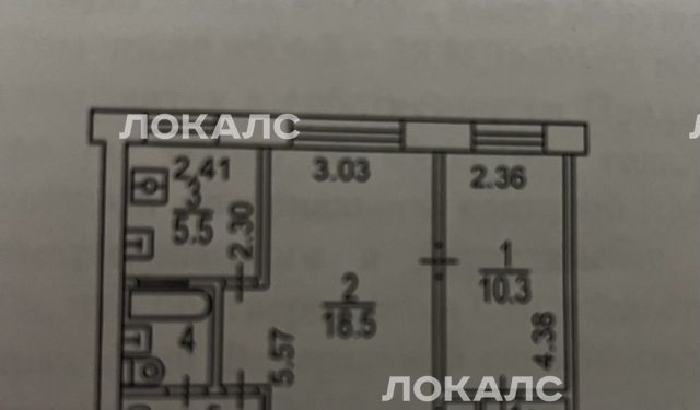 Аренда 2х-комнатной квартиры на улица Атарбекова, 4А, метро Электрозаводская, г. Москва