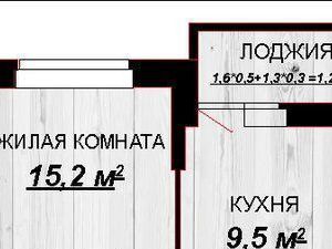 1-к кв. Краснодарский край, Краснодар Тепличная ул., 62/1к2 (34.5 м²)