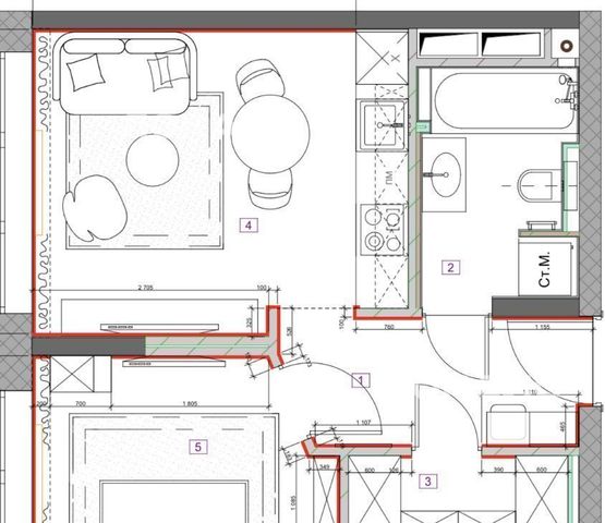 Аренда 2к квартиры на Шмитовский проезд, 39к8, метро Шелепиха, г. Москва