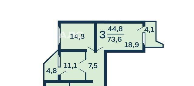 Аренда 3к квартиры на улица Бориса Пастернака, 23, метро Новопеределкино, г. Москва