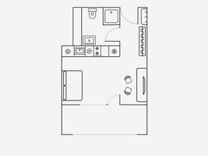 Квартира-студия: Москва, улица Берзарина, 30А (27 м²)